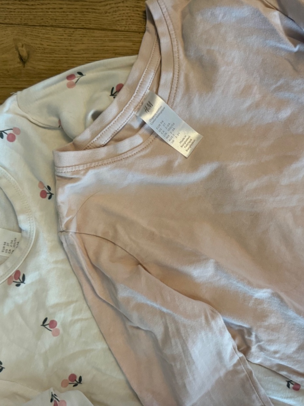 h&m girl lot bundle size 3t pink cherry hearts pants tops - Picture 3 of 4